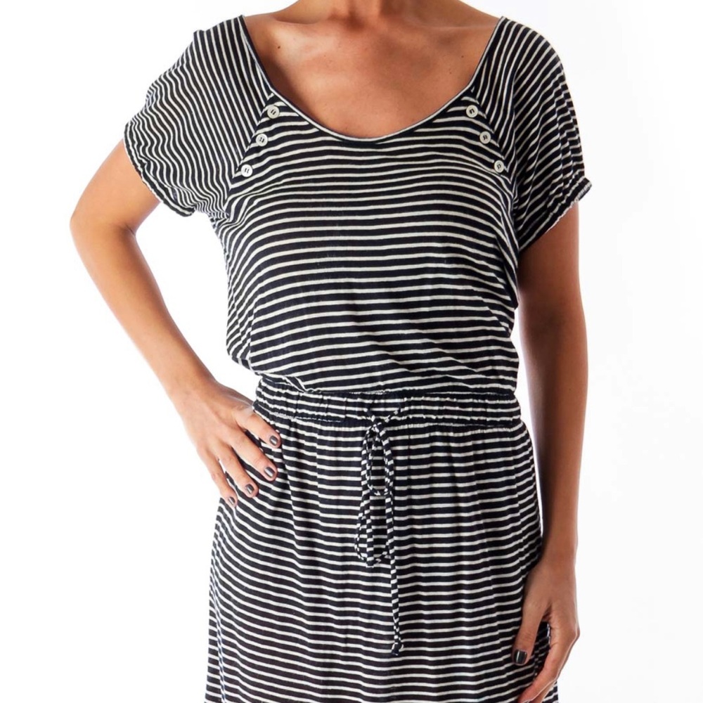 JCREW Navy & White Casual Dress size M